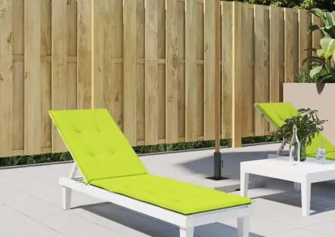 Pernă de șezlong, verde aprins, (75 + 105) x 50 x 4 cm - 1/5