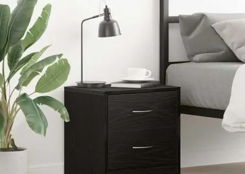 Noptiera stejar negru 40x30x40 cm lemn prelucrat - 1/5