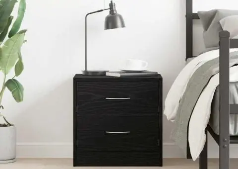 Noptiera stejar negru 40x30x40 cm lemn prelucrat - 3/5