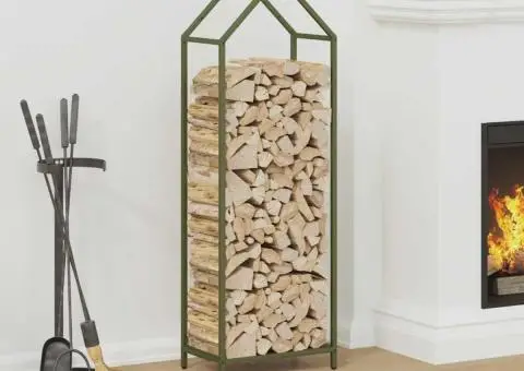 Suport pentru lemne de foc Verde măsline Oțel laminat la rece - 1/5