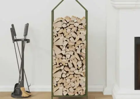 Suport pentru lemne de foc Verde măsline Oțel laminat la rece - 3/5