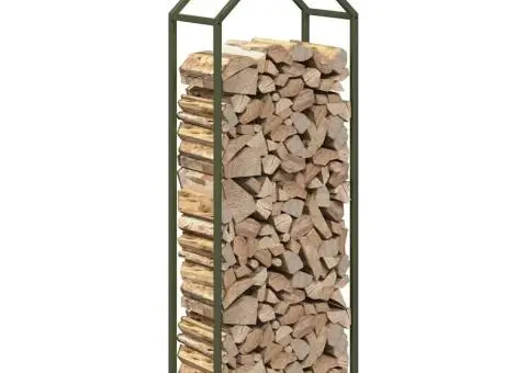 Suport pentru lemne de foc Verde măsline Oțel laminat la rece - 4/5