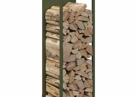 Suport pentru lemne de foc Verde măsline Oțel laminat la rece - 4/5