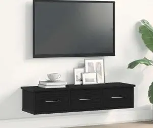 vidaXL Dulap de perete Stejar negru 88x26x18,5 cm Lemn prelucrat