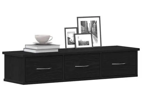 Dulap de perete Stejar negru 88x26x18,5 cm Lemn prelucrat - 4/5