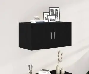 vidaXL Dulap de perete Stejar negru 80x39x40 cm Lemn prelucrat