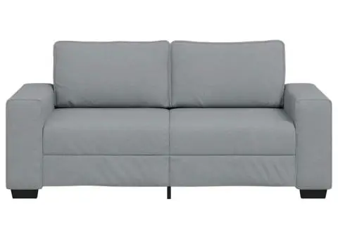 Canapea cu 2 locuri, țesătură gri deschis, 140 cm - 4/5