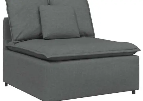 Canapea modulară cu perne din stofă gri închis - 4/5