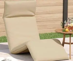 vidaXL Șezlong pliabil Bej 175x54x8,5 cm țesătură Oxford