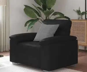 vidaXL Canapea scaun negru 60 cm piele artificială