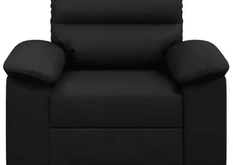 Canapea scaun negru 60 cm piele artificială - 4/5