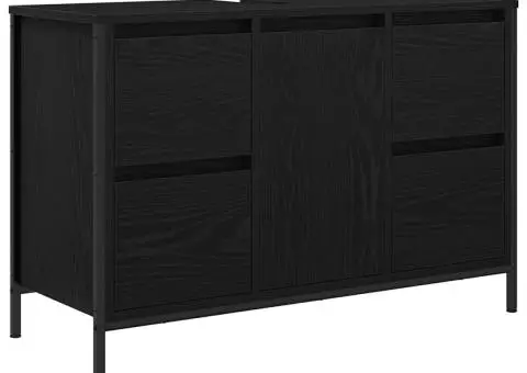 Dulap pentru chiuvetă cu sertare Stejar negru 90x34,5x60 cm - 2/5