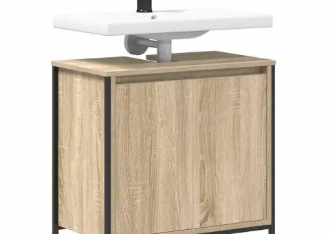 Dulap pentru lavoar baie Stejar Sonoma 60x34,5x60 cm - 4/5