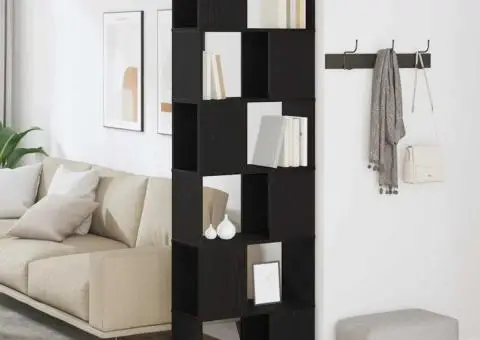 Dulap cu cărți/Separator de cameră Stejar negru 60x24x186 cm - 1/5