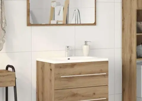 Dulap pentru chiuveta de baie Stejar Artisan Lemn prelucrat - 3/5