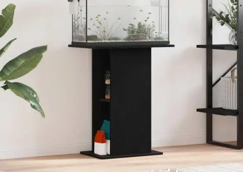 Suport acvariu Stejar negru 60,5x36x72,5 cm Lemn prelucrat - 1/5