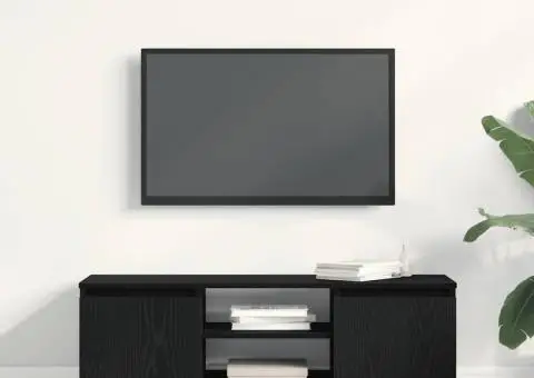 Dulap TV Stejar Negru 102x30x36 cm Lemn prelucrat - 3/5