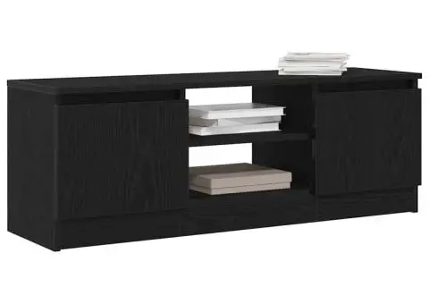 Dulap TV Stejar Negru 102x30x36 cm Lemn prelucrat - 4/5