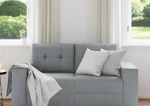 Canapea lovesea gri deschis 120 cm stofa - 3/5