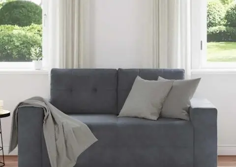 Canapea lovesea gri închis 120 cm catifea - 3/5