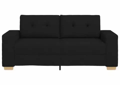 Canapea lovesea neagră 140 cm stofă - 4/5