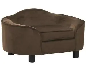 vidaXL Canapea pentru câini, maro, 67x47x36 cm, pluș
