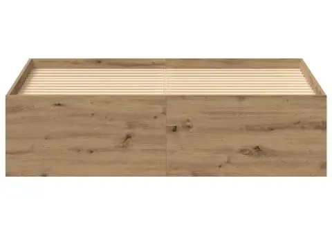 Cadru pat fără saltea Stejar Artisan 135x190cm Lemn prelucrat - 5/5