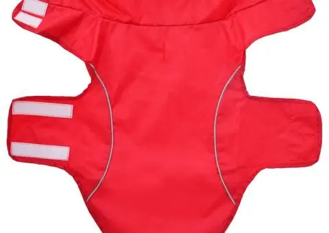 Pelernă de ploaie pentru câini cu benzi reflectorizante roșu XS - 4/5