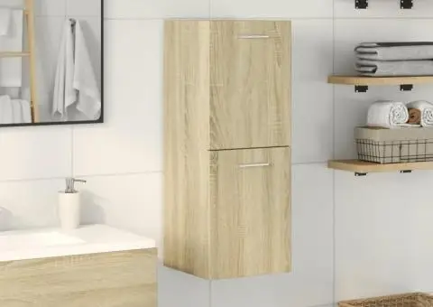 Dulap de baie, stejar Sonoma, 30x30x80 cm, PAL - 3/5