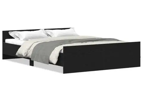 Cadru pat fără saltea, stejar negru, 120x190 cm, lemn prelucrat - 2/5