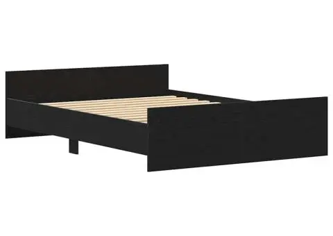 Cadru pat fără saltea, stejar negru, 120x190 cm, lemn prelucrat - 5/5