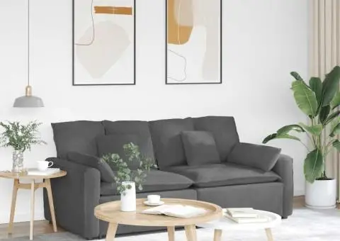 Canapea modulară cu perne Gri închis - 1/5
