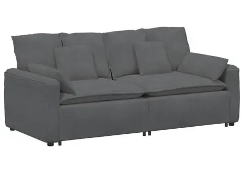 Canapea modulară cu perne Gri închis - 2/5