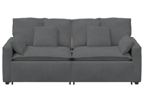 Canapea modulară cu perne Gri închis - 4/5