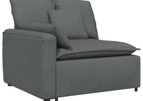 Canapea modulară cu perne Gri închis - 3/5