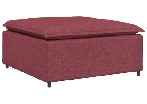 Canapea modulară cu taburet și perne, roșu vin - 5/5