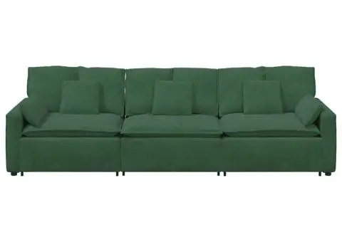 Canapea modulară cu perne, verde închis - 5/5