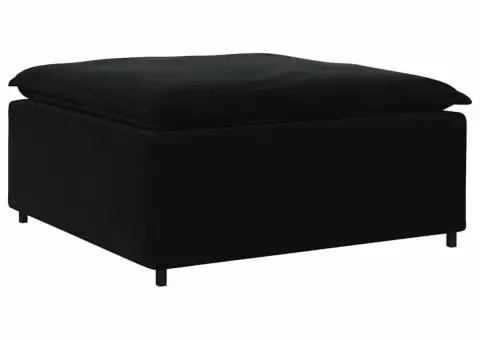 Canapea modulară cu taburet și perne, negru - 5/5