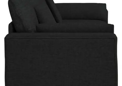 Canapea modulară cu perne, negru - 5/5