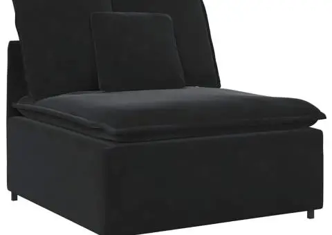 Canapea modulară cu perne, negru - 4/5