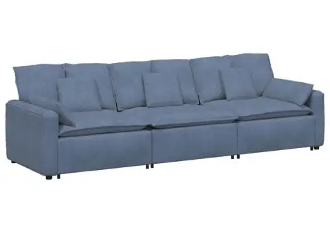 Canapea modulară cu perne, albastru - 2/5