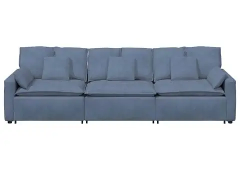 Canapea modulară cu perne, albastru - 5/5