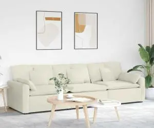 vidaXL Canapea modulară cu perne, crem