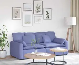 vidaXL Canapea modulară cu perne, albastru jeans