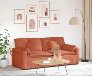 vidaXL Canapea modulară cu perne, roșu portocaliu