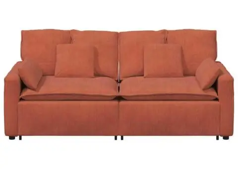 Canapea modulară cu perne, roșu portocaliu - 4/5