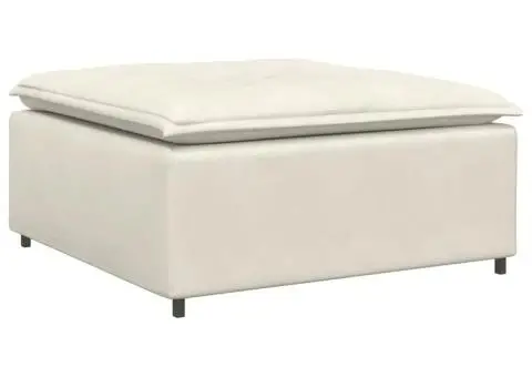 Canapea modulară cu taburet și perne, crem - 5/5