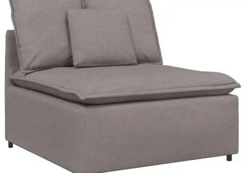 Canapea modulară cu perne, gri taupe, textil - 4/5