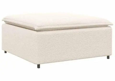 Canapea modulară cu taburet și perne, țesătură ondulată ca lână - 4/5