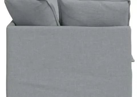 Canapea modulară cu perne, gri deschis, textil - 5/5